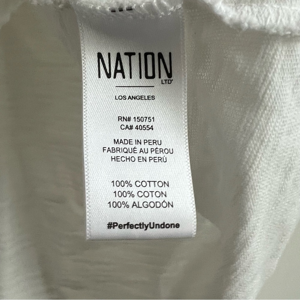 Nation LTD Jude Embroidered Smocked Ballon Sleeve V-neck White Top XS Patriotic - Picture 9 of 12